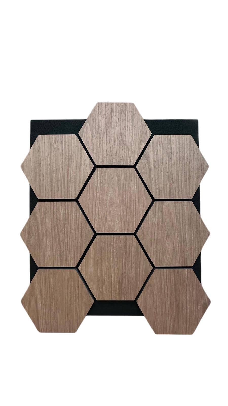 Confezione da 4 pannelli esagonali acustici in legno da parete 700 mm x 570 mm rovere chiaro